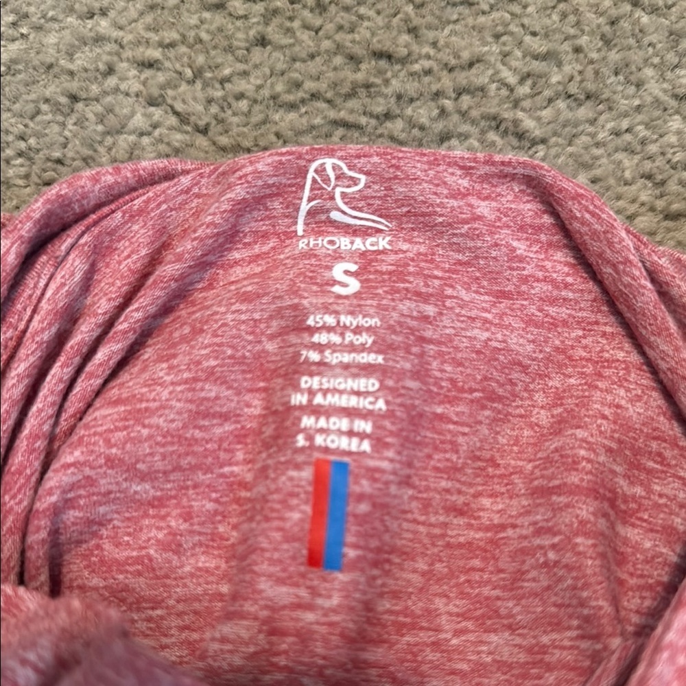 Rhoback Red Heathered Hoodie Relaxed Fit - Picture 10 of 10